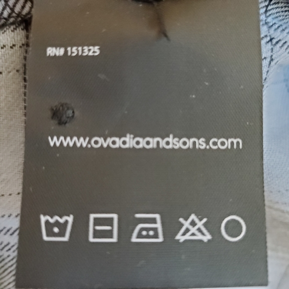 NWT Ovadia & Sons Max Plaid Shirt Blue/Black - Picture 5 of 7
